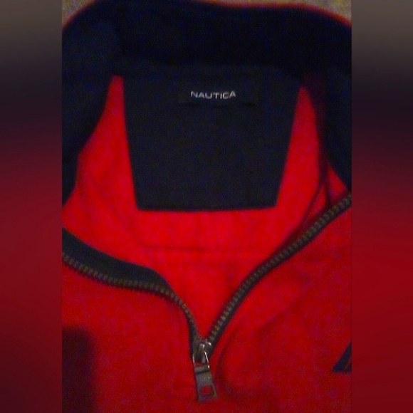 Nautica unisex Red and black zip up pull over jacket - Picture 3 of 5